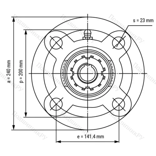 Подшипниковый узел UKFC 216+H 2316 - Вал: 70 мм от производителя  LPZ Подшипниковый узел UKFC 216+H 2316 - Вал: 70 мм от производителя  LPZ