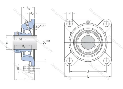 Подшипниковый узел FY 45 FM в Владимире
