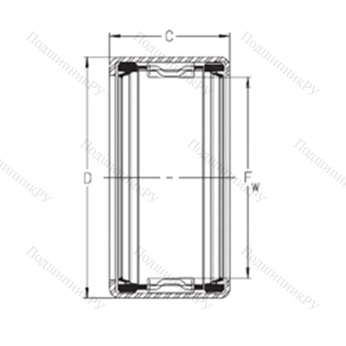 Подшипник игольчатый радиальный SCE 128PP