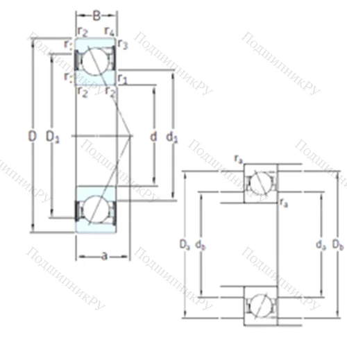 Подшипник шариковый радиально-упорный SS 7214 ACD/P 4A от производителя  SKF