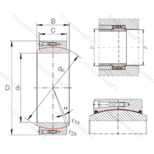 Подшипник скольжения сферический GE 440 DW