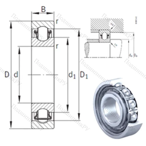 Подшипник с шариковыми роликами (ball roller) радиальный BXRE 006 от производителя  INA Подшипник с шариковыми роликами (ball roller) радиальный BXRE 006 от производителя  INA
