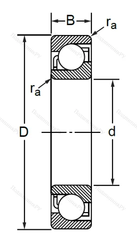Радиально-упорный шариковый подшипник 7217 BM (66217 Л ГОСТ) в Владимире