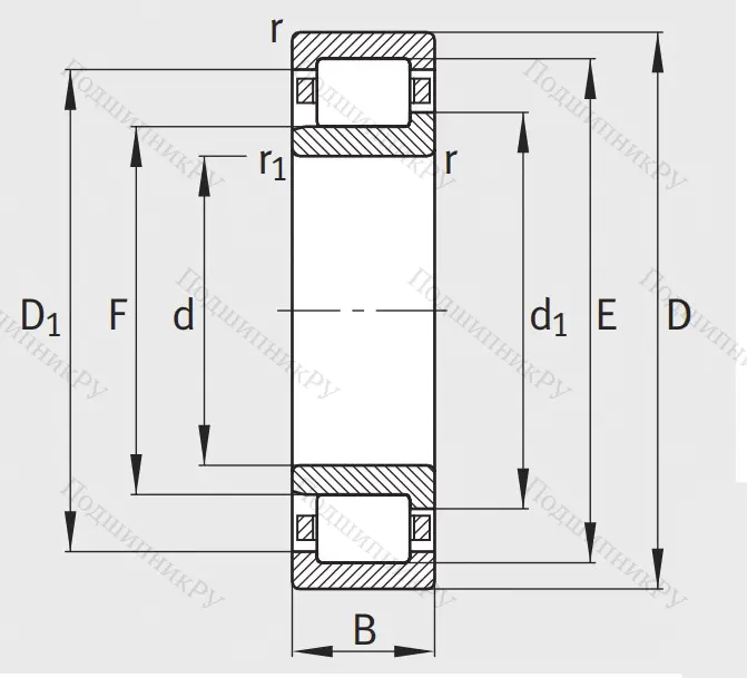 Роликовый цилиндрический подшипник