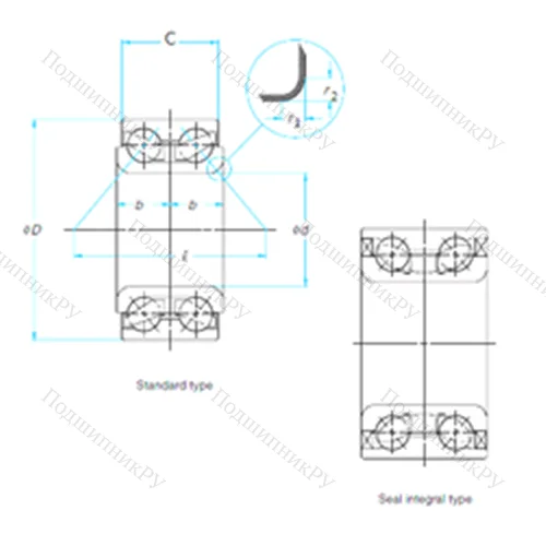 Подшипник шариковый радиально-упорный SA 0051 от производителя  FAG Подшипник шариковый радиально-упорный SA 0051 от производителя  FAG