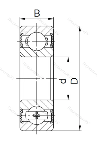 Миниатюрный шариковый подшипник 180023 T (623 2RST) PJGTX8ONAX в Владимире