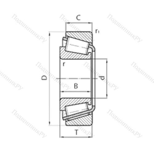 Подшипник роликовый радиально-упорный JL 69349/10 от производителя  PFI Подшипник роликовый радиально-упорный JL 69349/10 от производителя  PFI