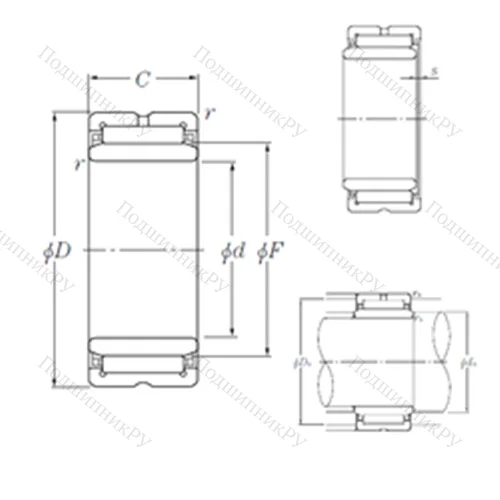 Подшипник игольчатый радиальный NK 32/20R+IR 28?32?20 от производителя  NTN Подшипник игольчатый радиальный NK 32/20R+IR 28?32?20 от производителя  NTN