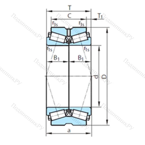 Подшипник роликовый радиально-упорный  611-311