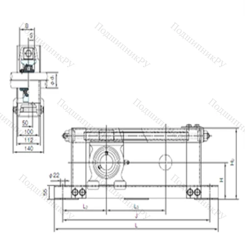 Подшипниковый узел шариковый радиальный UCTU 316+WU 500