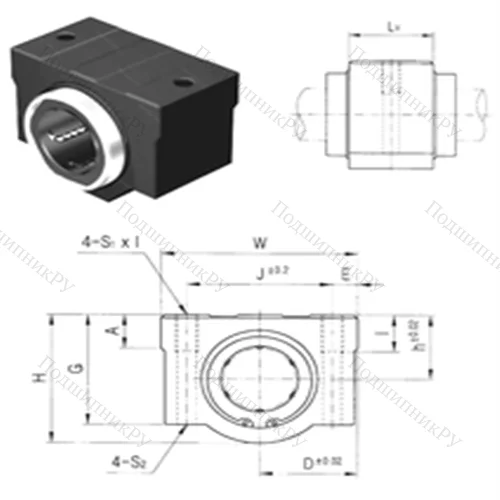 Подшипник шариковый линейный SCE 30V-B