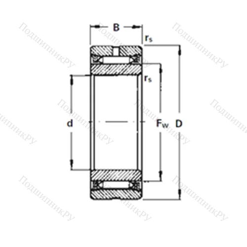 Подшипник игольчатый радиальный NA 1055