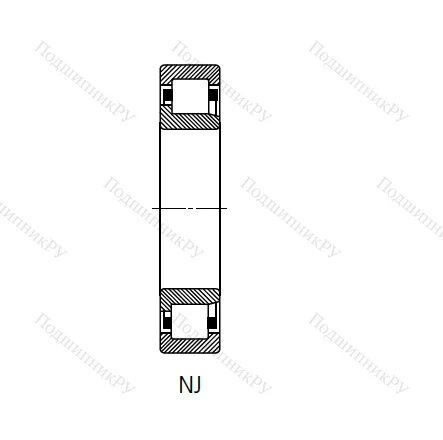 Цилиндрический роликовый подшипник 42203 (NJ 203) в Владимире