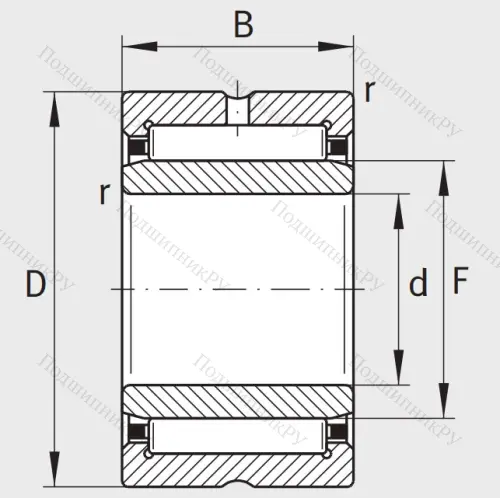 Игольчатый подшипник NKI 25/30 XL от производителя  INA