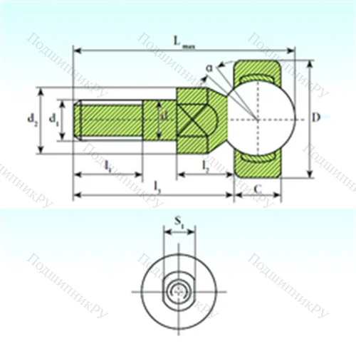 Подшипник скольжения сферический SQD 16-1 C