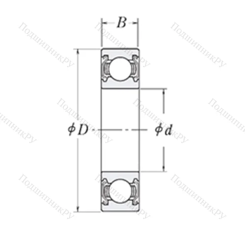 Подшипник шариковый радиальный LJ 7/8-2Z