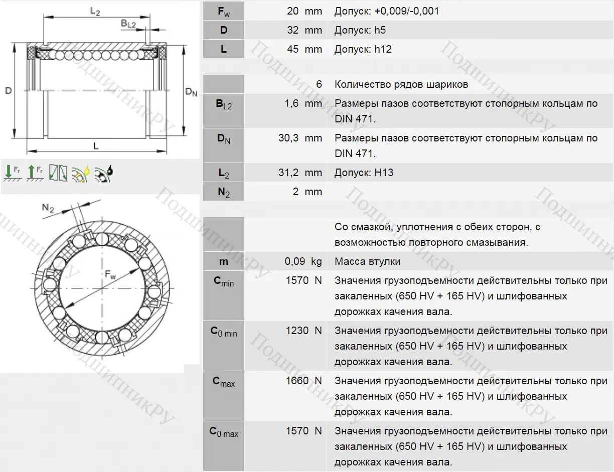 Подшипник KB 20 PP в Владимире