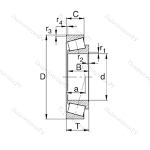 Подшипник роликовый радиально-упорный TR 286322h