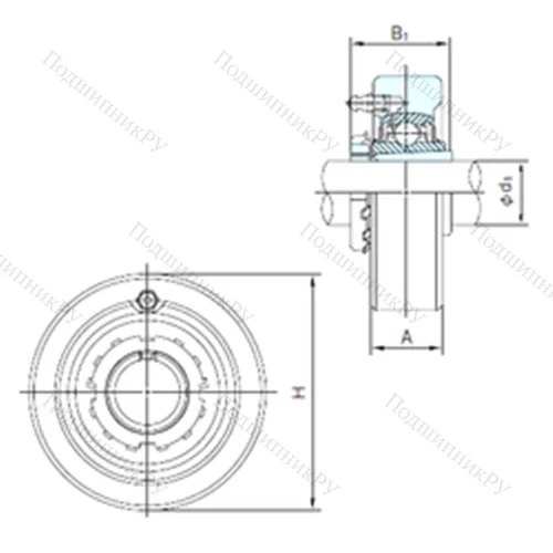 Подшипниковый узел шариковый радиальный UKC 326+H 2326 от производителя  NACHI Подшипниковый узел шариковый радиальный UKC 326+H 2326 от производителя  NACHI