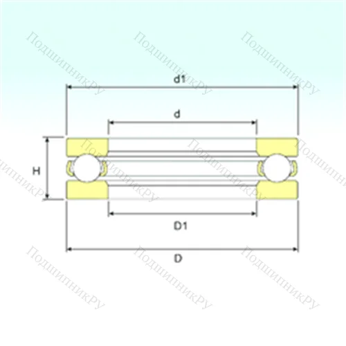 Подшипник шариковый упорный BA 8 от производителя  ISB