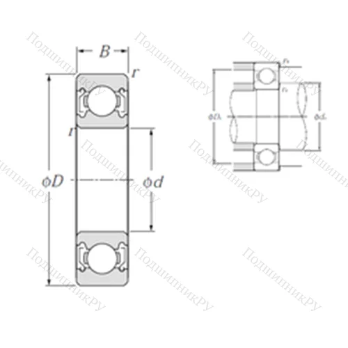 Подшипник шариковый радиальный 6221ZZ от производителя  NTN