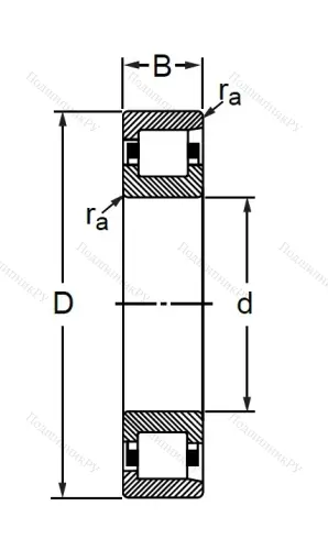Цилиндрический роликовый подшипник 102307 (N 307 V) в Владимире