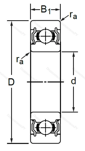 Дюймовый шариковый подшипник RLS 4 2RS (LJ 1/2-2RS) в Владимире