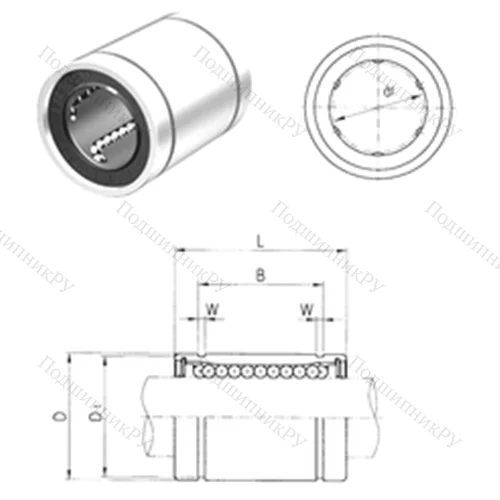 Подшипник шариковый линейный LM 30