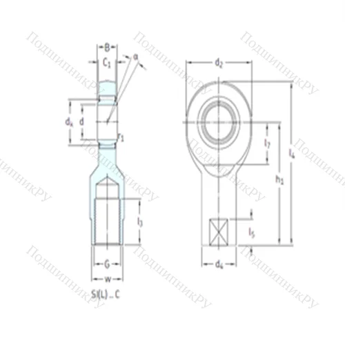 Подшипник скольжения сферический SIL 15C