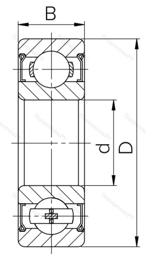 Миниатюрный шариковый подшипник 80019 (609 ZZ) в Владимире