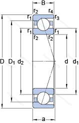 Подшипник 71807 ACD/P 4