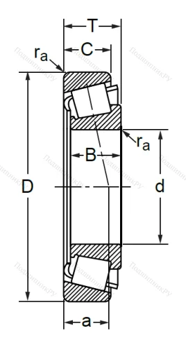 Конический роликовый подшипник 7306 (30306) в Владимире