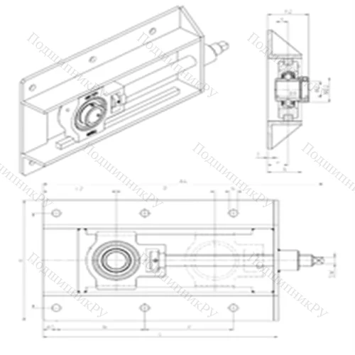 Подшипниковый узел шариковый радиальный EXT 204+WB