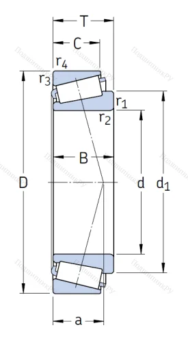 Конический роликовый подшипник 32015 X/Q от производителя  SKF Конический роликовый подшипник 32015 X/Q от производителя  SKF