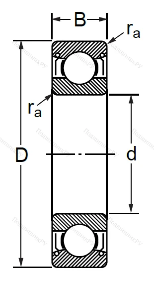 Шариковый однорядный подшипник 76-80307 (6307 ZZC 3) в Владимире