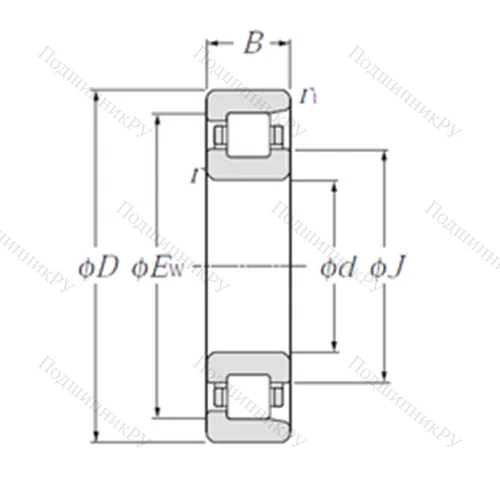 Подшипник роликовый радиальный NF 410 от производителя  NTN