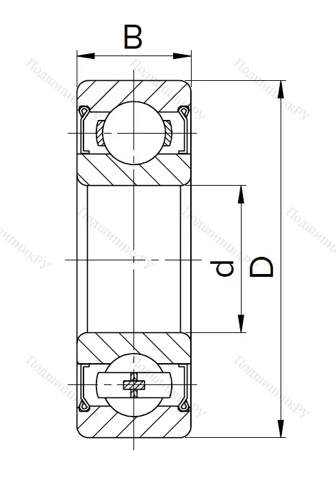 Миниатюрный шариковый подшипник 60025 (625 ZT) в Владимире