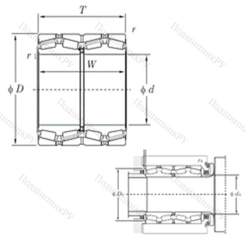 Подшипник роликовый радиально-упорный 47230 от производителя  KOYO Подшипник роликовый радиально-упорный 47230 от производителя  KOYO