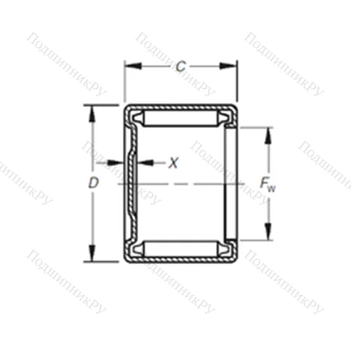 Подшипник игольчатый радиальный M-1051