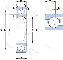 Подшипник 71907 ACE/P 4AH