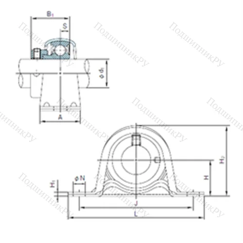 Подшипниковый узел шариковый радиальный UCFX 10