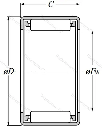 Игольчатый подшипник HK 4020