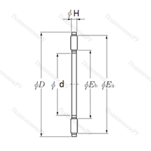 Подшипник игольчатый упорный AXK 1105 от производителя  NTN Подшипник игольчатый упорный AXK 1105 от производителя  NTN