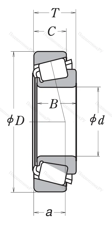 Конический роликовый подшипник HR 32014 XJ от производителя  NSK