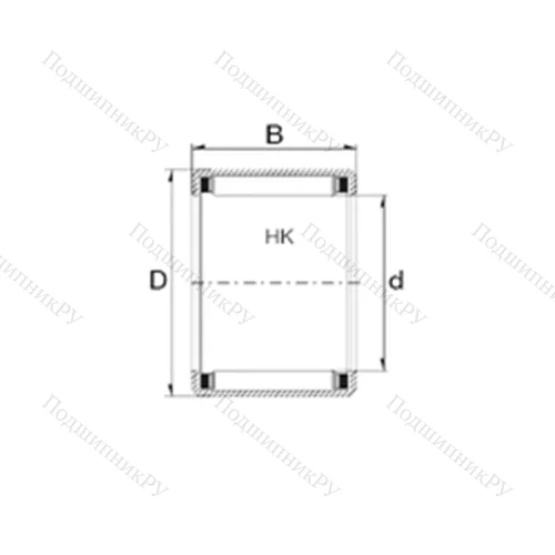 Подшипник игольчатый радиальный HK 5020