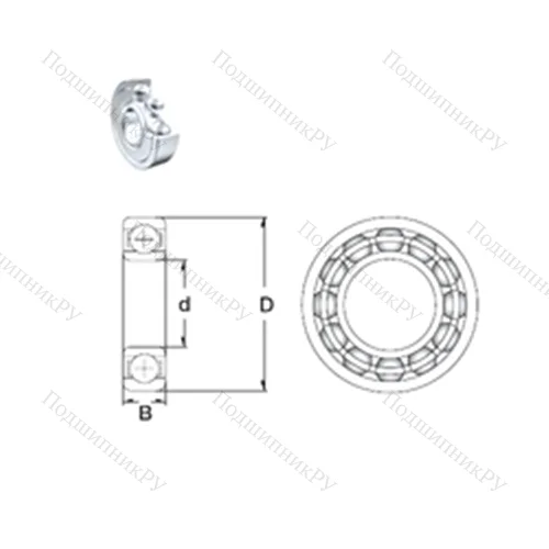 Подшипник шариковый радиальный 6020-2Z от производителя  ZEN Подшипник шариковый радиальный 6020-2Z от производителя  ZEN