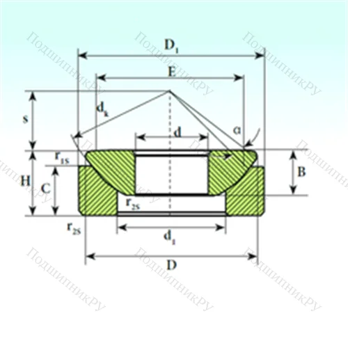 Подшипник скольжения сферический GX 15 CP