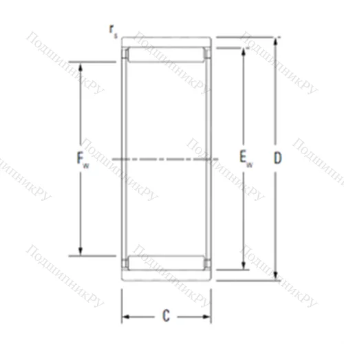 Подшипник игольчатый радиальный RNAO 40X 50X 17