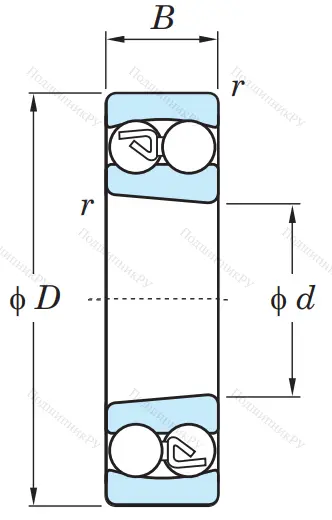 Двухрядный шариковый подшипник
