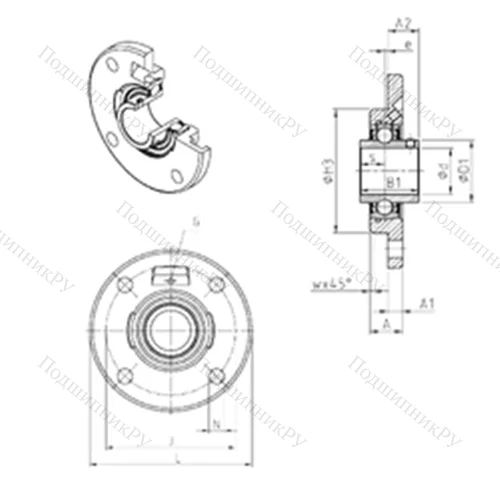 Подшипниковый узел шариковый радиальный UCFCE 216